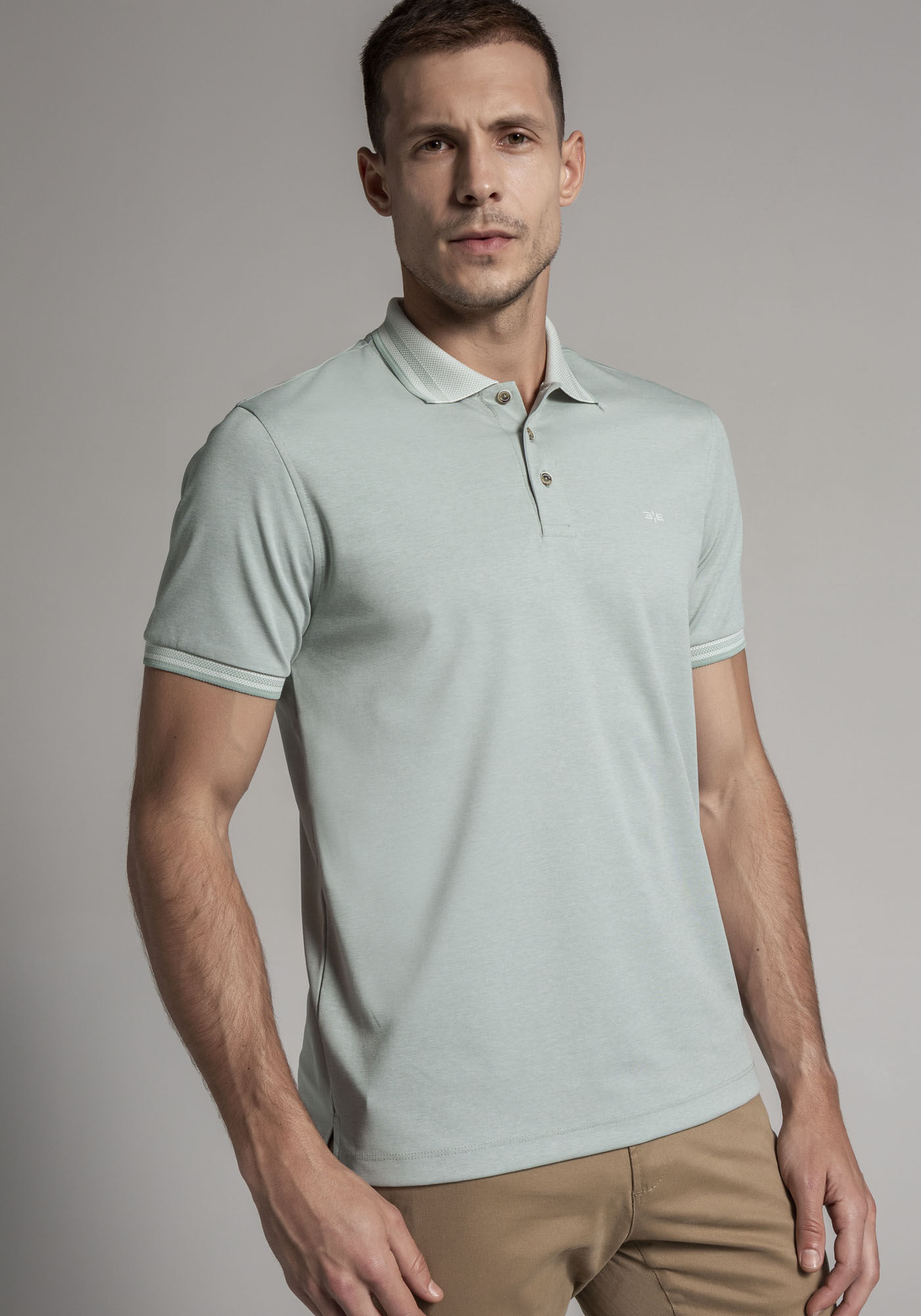 Camisa Polo Masculina em Malha Piquet Gold, VERDE TEOS, large.