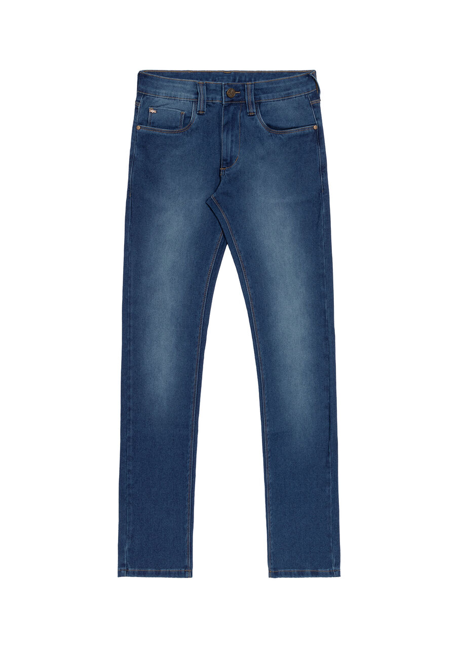 Calça Jeans Slim Turbofan, JEANS ESCURO. Calça Jeans Slim Turbofan, JEANS ESCURO, large.