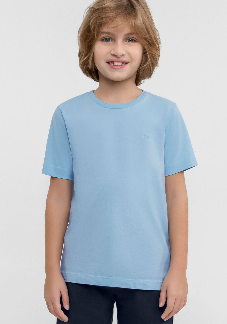 Camiseta Infantil Clássica em Malha, 3571 AZUL, large.
