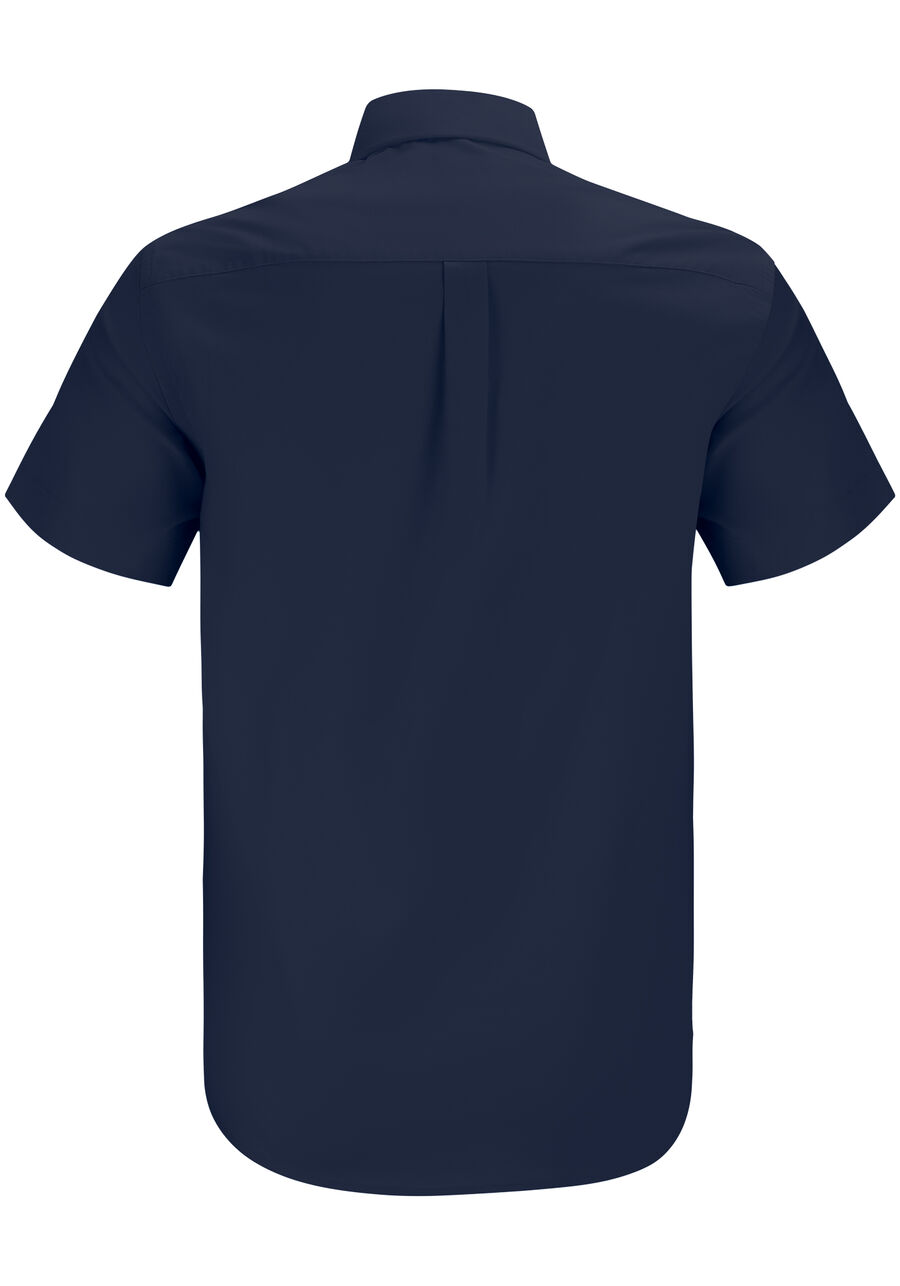 Camisa Comfort De Mangas Curtas Com Bolso Funcional Bordado, MARINHO ACTION. Camisa Comfort De Mangas Curtas Com Bolso Funcional Bordado, MARINHO ACTION, large.