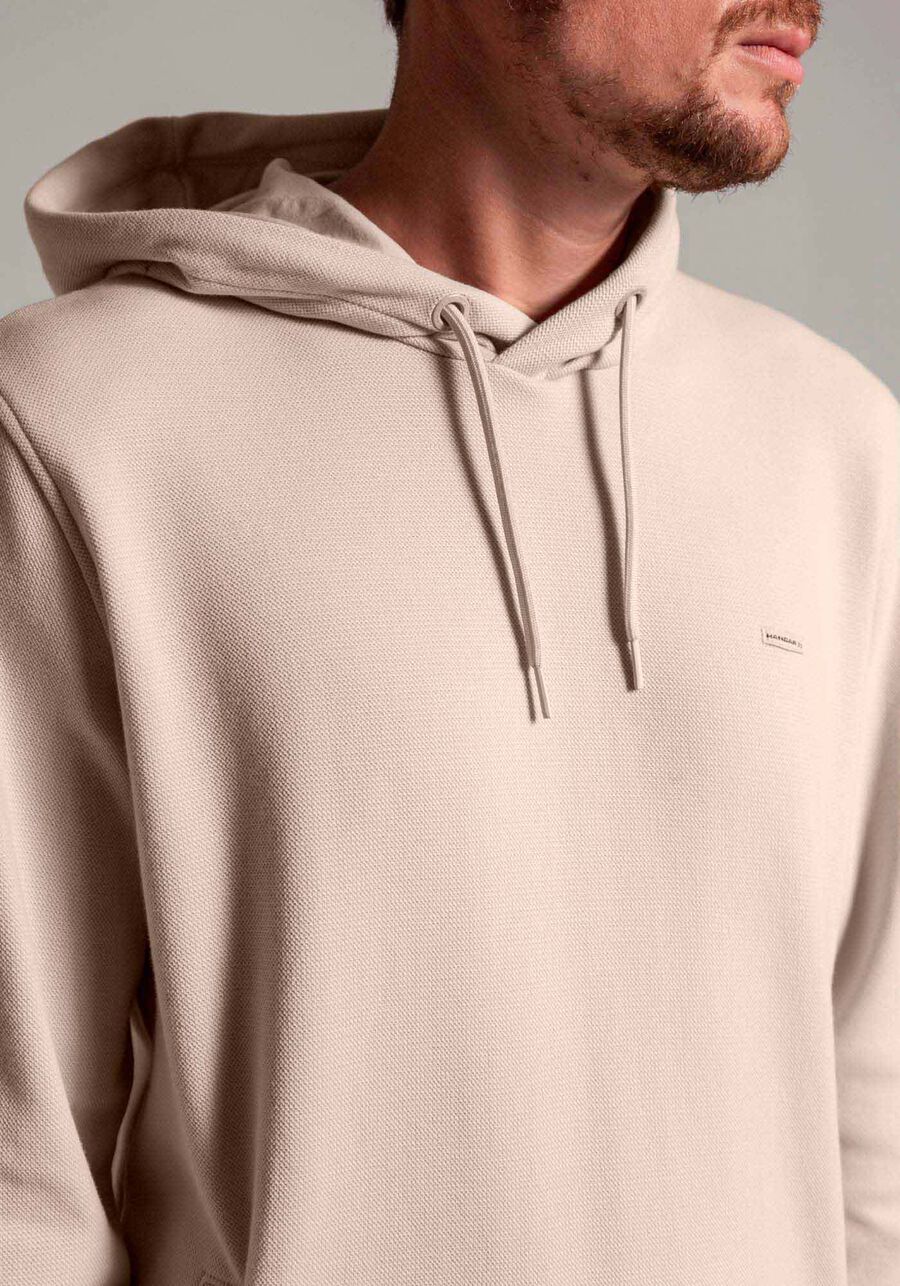 Blusão Masculino em Moletom com Bolsos Embutidos, BEGE SYSTEM. Blusão Masculino em Moletom com Bolsos Embutidos, BEGE SYSTEM, large.