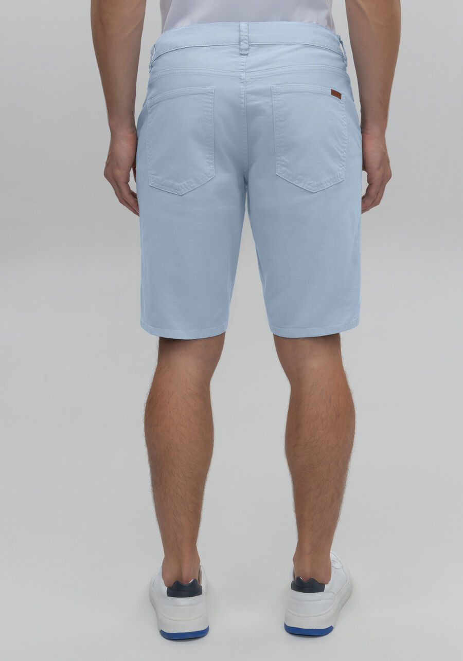 Bermuda Reta Radial Em Sarja Com Elastano, AZUL ATALAIA. Bermuda Reta Radial Em Sarja Com Elastano, AZUL ATALAIA, large.