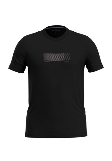 Camiseta De Mangas Curtas Em Malha Modal Com Elastano, PRETO. Camiseta De Mangas Curtas Em Malha Modal Com Elastano, PRETO, large.