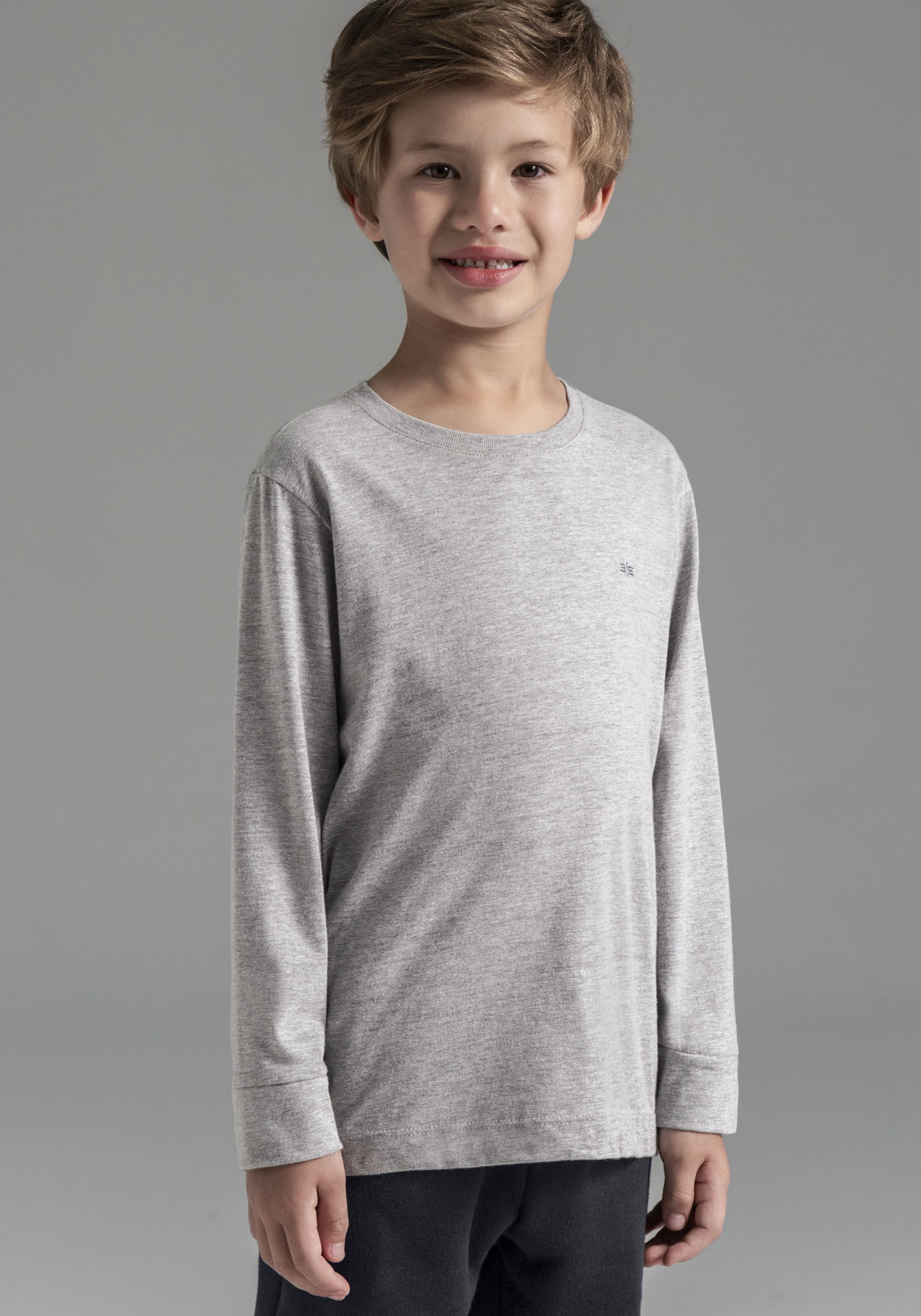 Camiseta Manga Longa Infantil Tal Pai Tal Filho, MESCLA MEDIO, large.