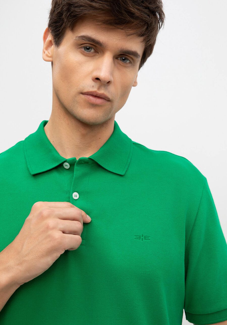 Camisa Polo De Mangas Curtas Colors Em Malha Mercerizada, VERDE GREEN NATURE. Camisa Polo De Mangas Curtas Colors Em Malha Mercerizada, VERDE GREEN NATURE, large.