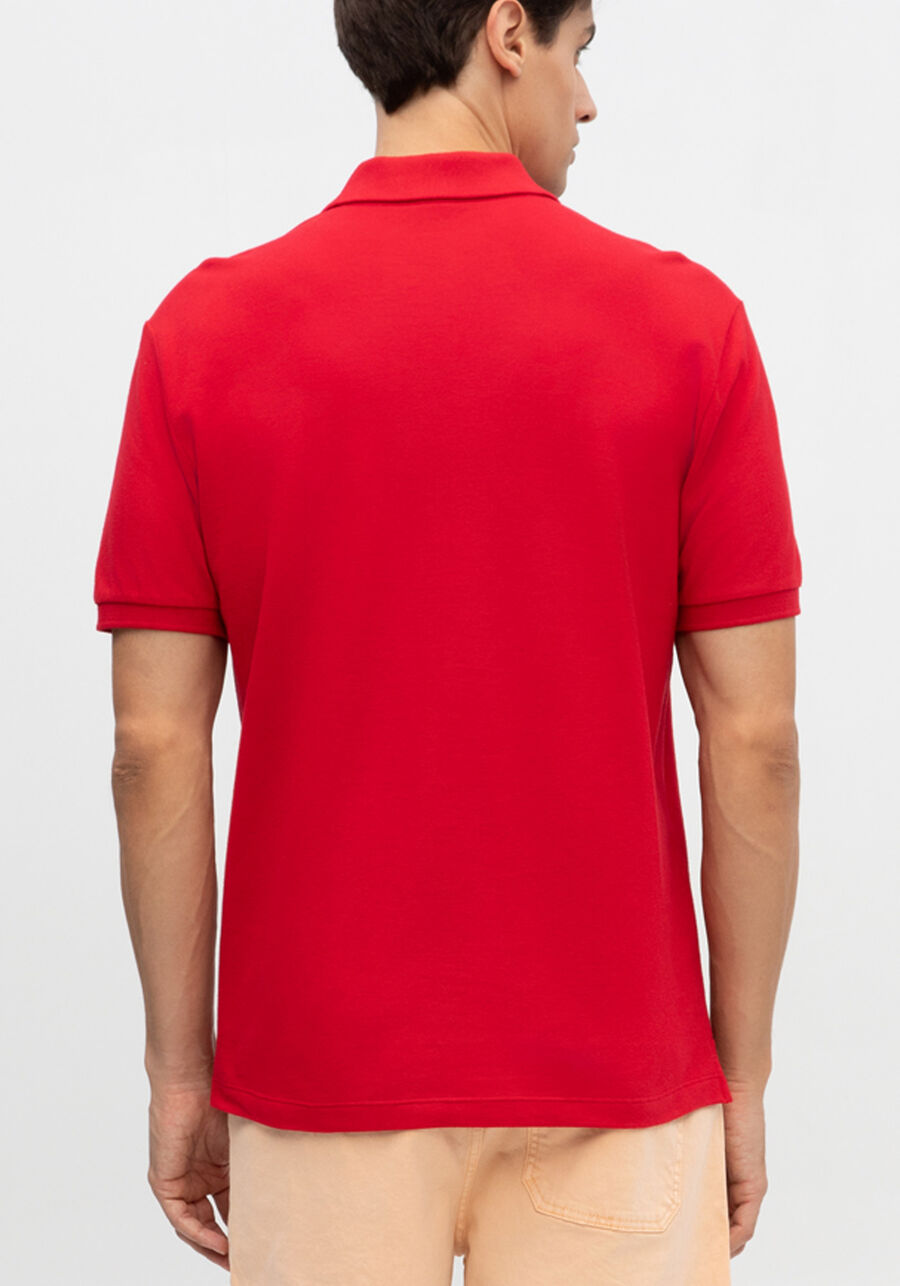 Camisa Polo De Mangas Curtas Colors Em Malha Mercerizada, VERMELHO NATTY. Camisa Polo De Mangas Curtas Colors Em Malha Mercerizada, VERMELHO NATTY, large.