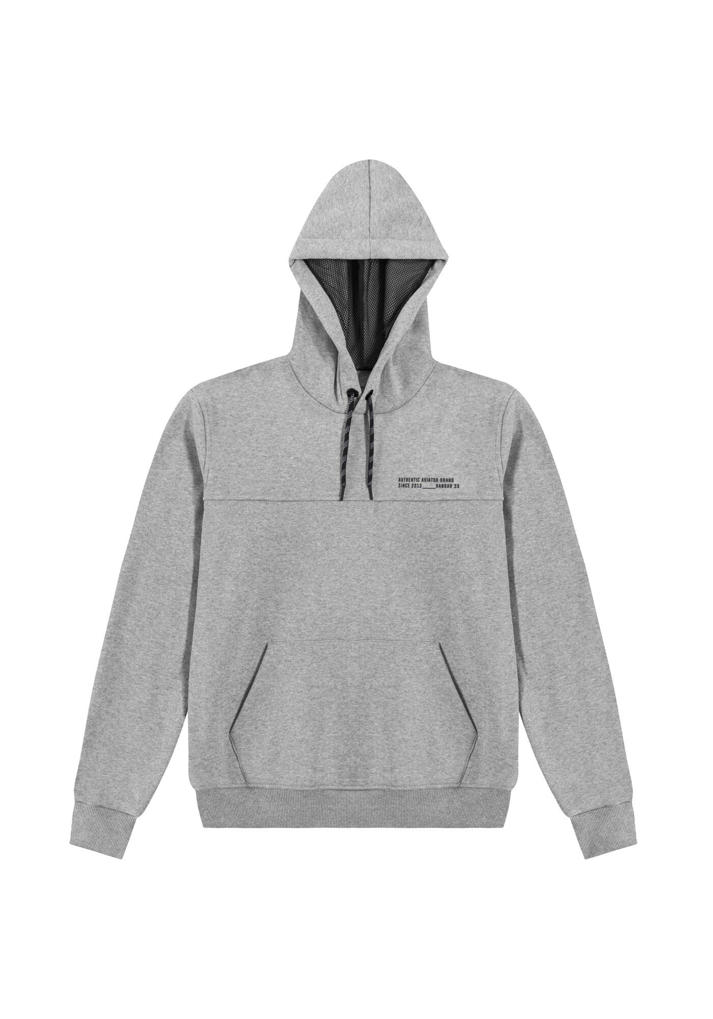 Blus&atilde;o Masculino em Moletom com Capuz Forrado, MESCLA MEDIO, large.