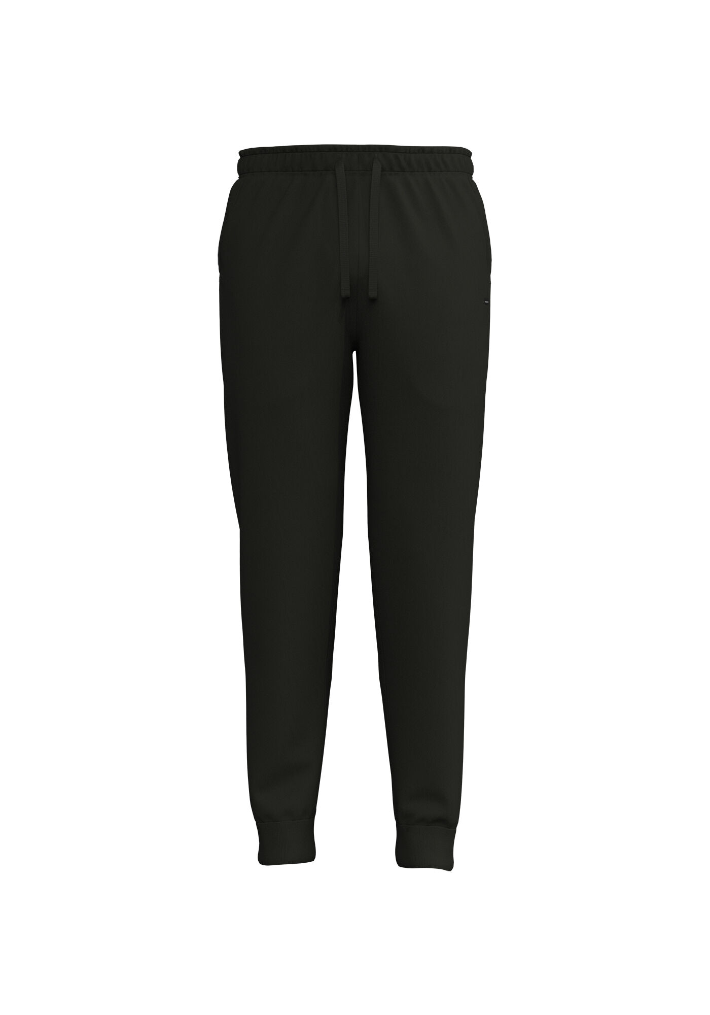 Cal&ccedil;a Em Moletom De Algod&atilde;o Com Bolsos E Cadar&ccedil;o Regul&aacute;vel, PRETO REATIVO, large.