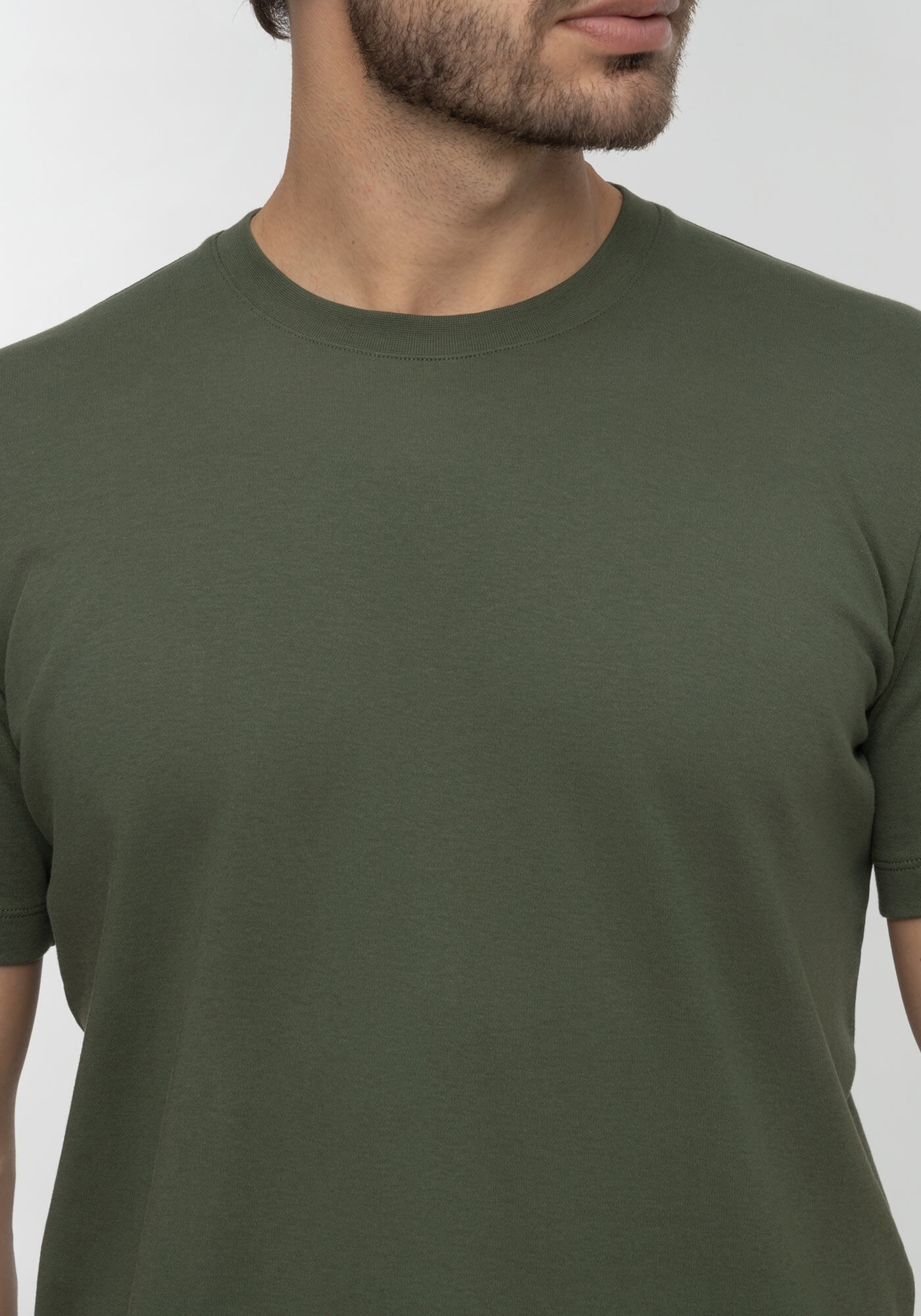 Camiseta De Mangas Curtas Em Malha Premium, VERDE HEIR, large.