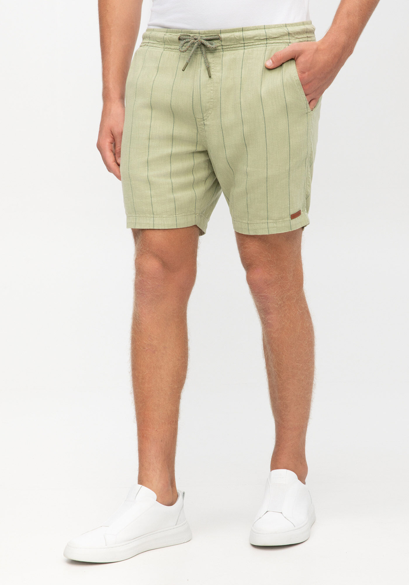 Shorts Jogging Com Bolsos, VERDE CORAL, large.