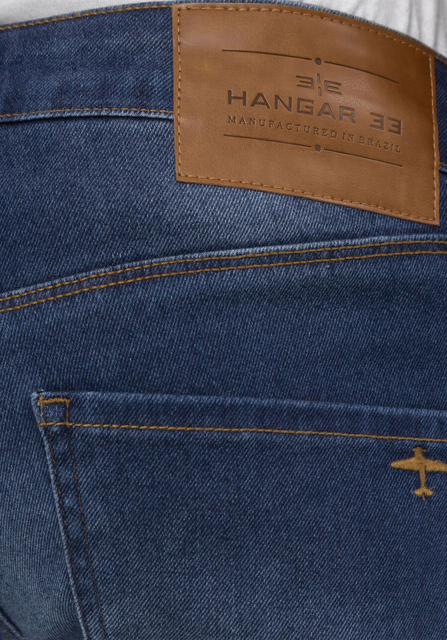 Calça Jeans Slim Turbofan, JEANS ESCURO. Calça Jeans Slim Turbofan, JEANS ESCURO, large.