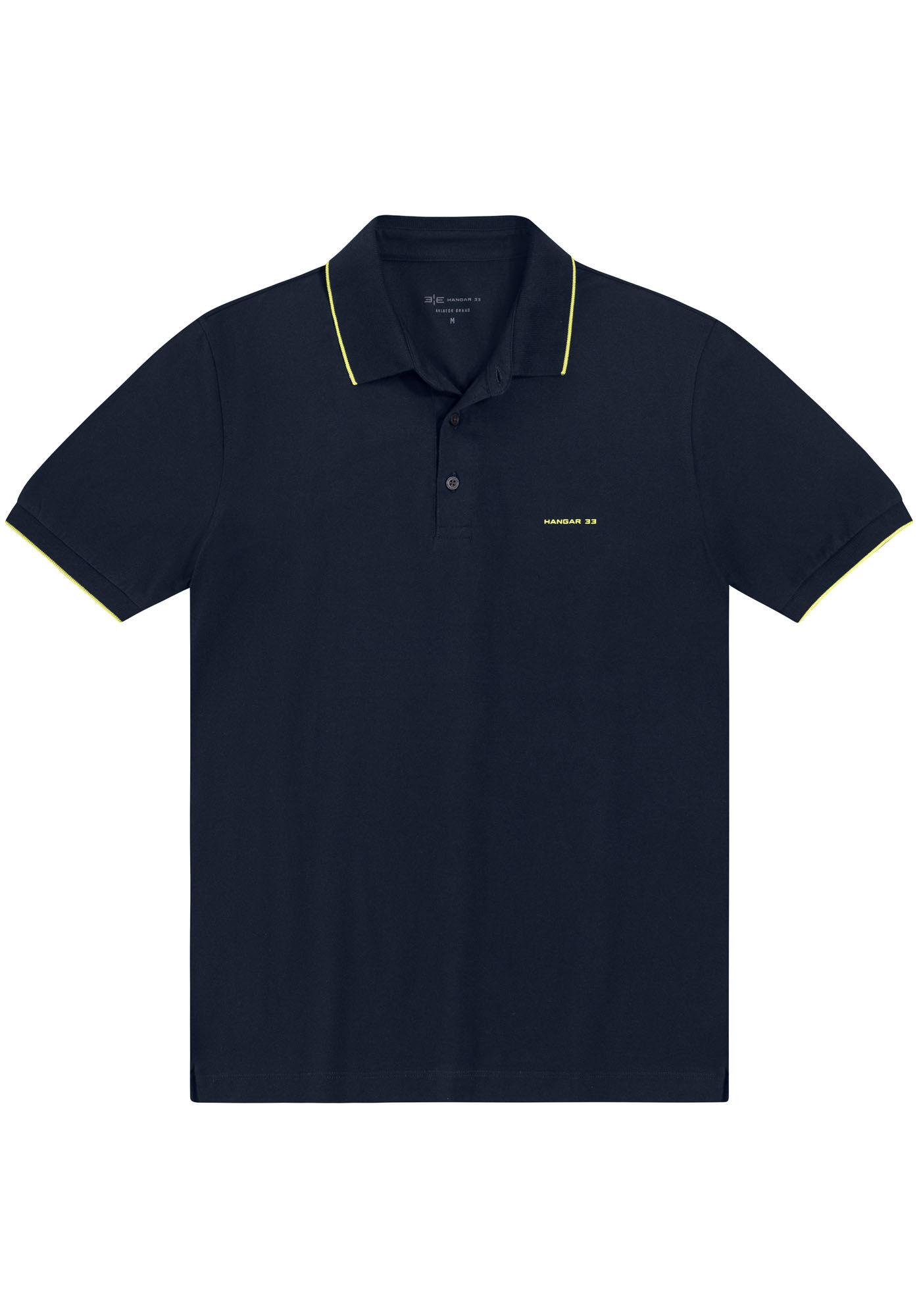 Camisa Polo Masculina em Malha com Detalhe Relevo, MARINHO IMPERIO, large.