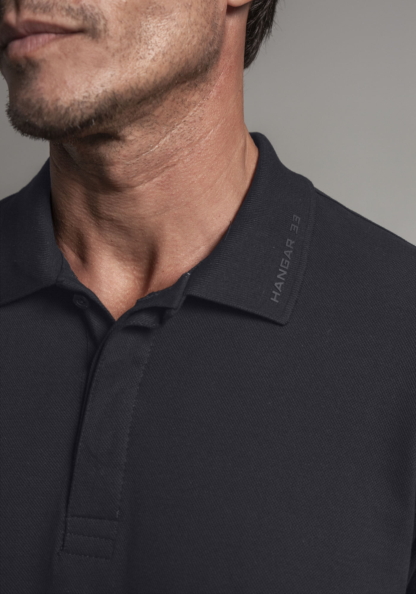 Camisa Polo Masculina em Malha Suedine Premium, PRETO REATIVO, large.