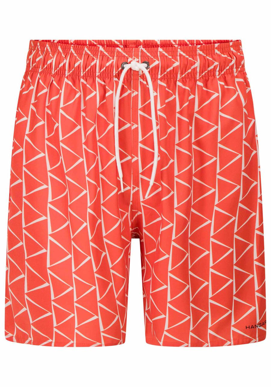 Shorts Masculino com Estampa Geométrica, LARANJA VIBRANTE. Shorts Masculino com Estampa Geométrica, LARANJA VIBRANTE, large.