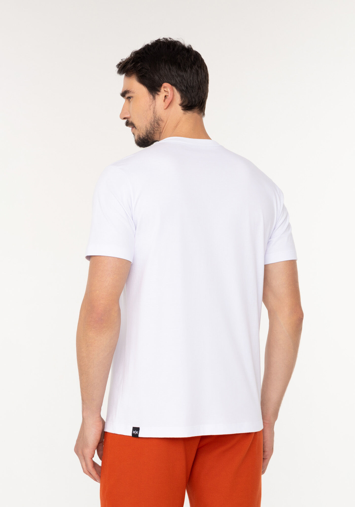 Camiseta Com Estampa Em Meia Malha De Algod&atilde;o Pr&eacute;-encolhida, BRANCO, large.