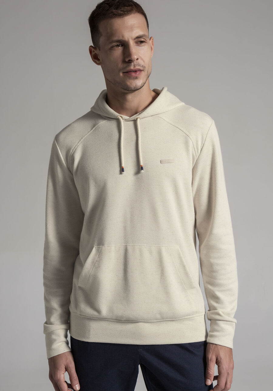 Blusão Masculino Tal Pai Tal Filho em Moletom Lino, BEGE SYSTEM. Blusão Masculino Tal Pai Tal Filho em Moletom Lino, BEGE SYSTEM, large.