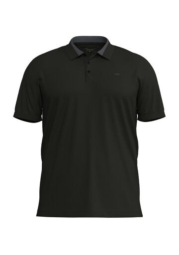 Camisa Polo De Mangas Curtas Big & Tall Em Malha Mercerizada, PRETO. Camisa Polo De Mangas Curtas Big & Tall Em Malha Mercerizada, PRETO, large.