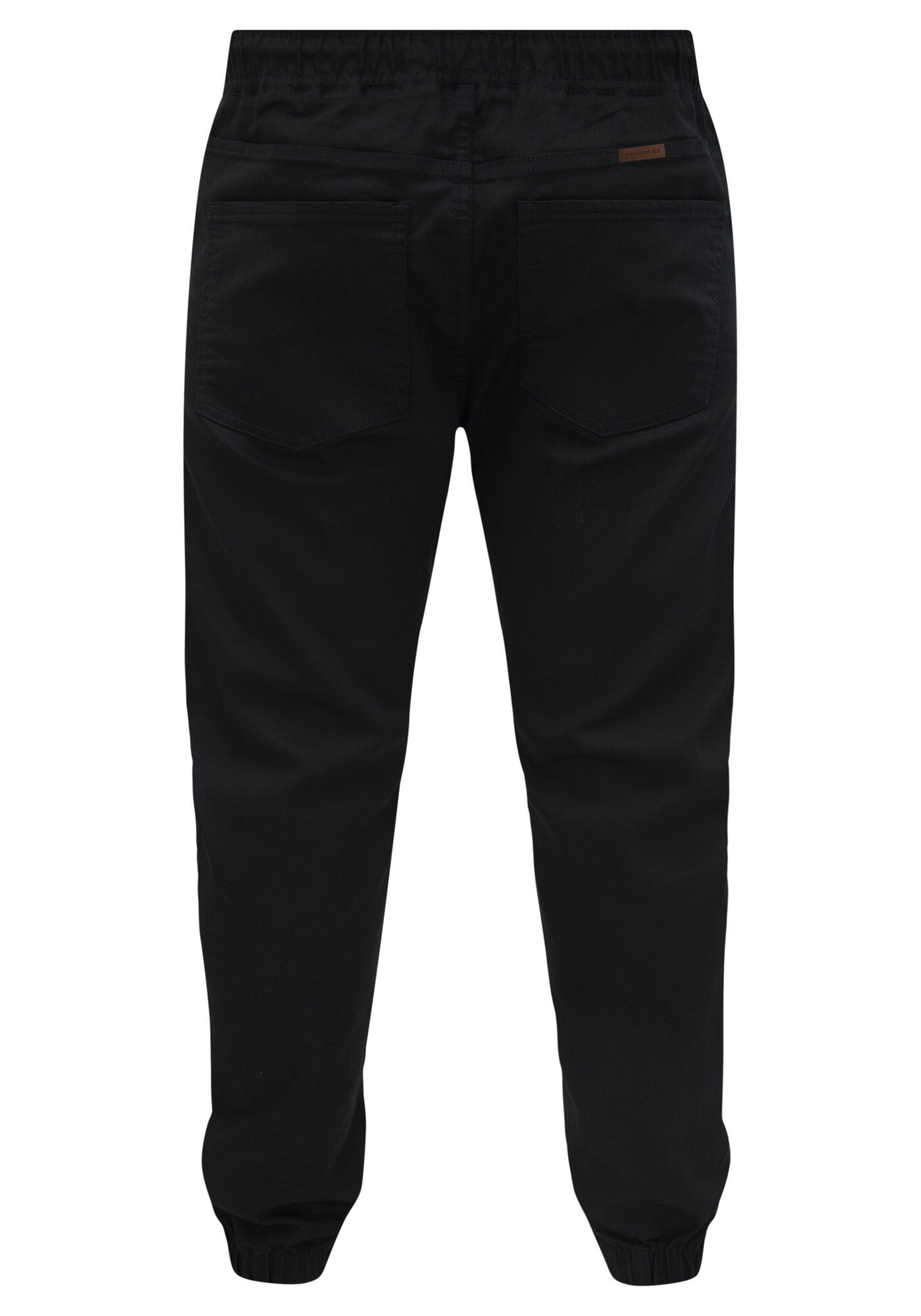 Cal&ccedil;a Jogging Com Bolsos Em Sarja Com Elastano, PRETO REATIVO, large.