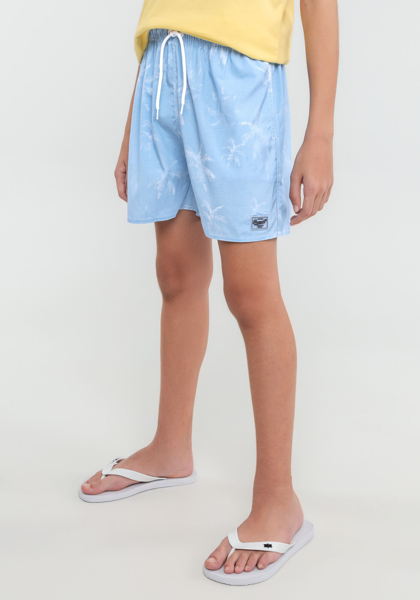 Shorts Juvenil Masculino Reto Estampado, AZUL BRIGHT, large.