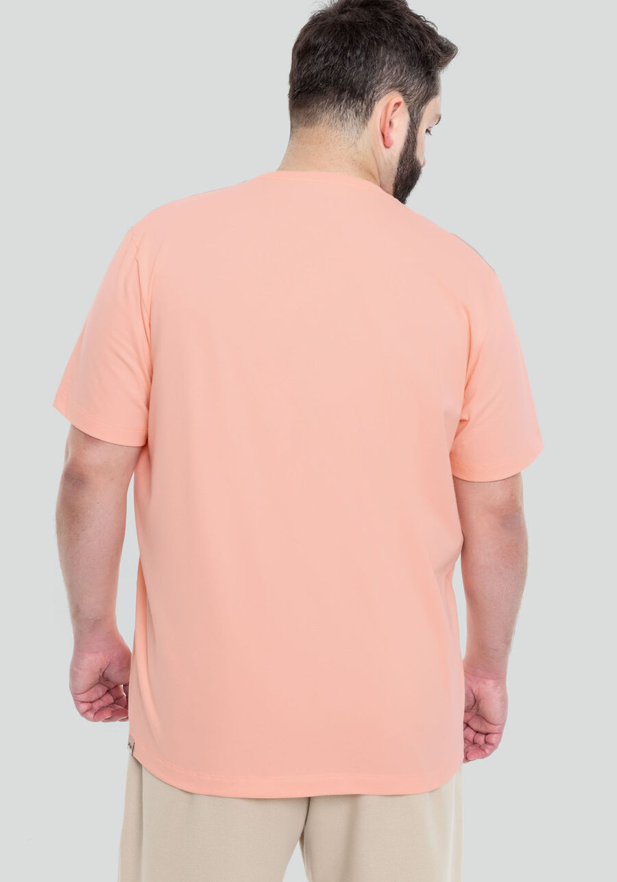 Camiseta Masculina em Malha Leve Big & Tall, SALMAO SENSACAO, large.