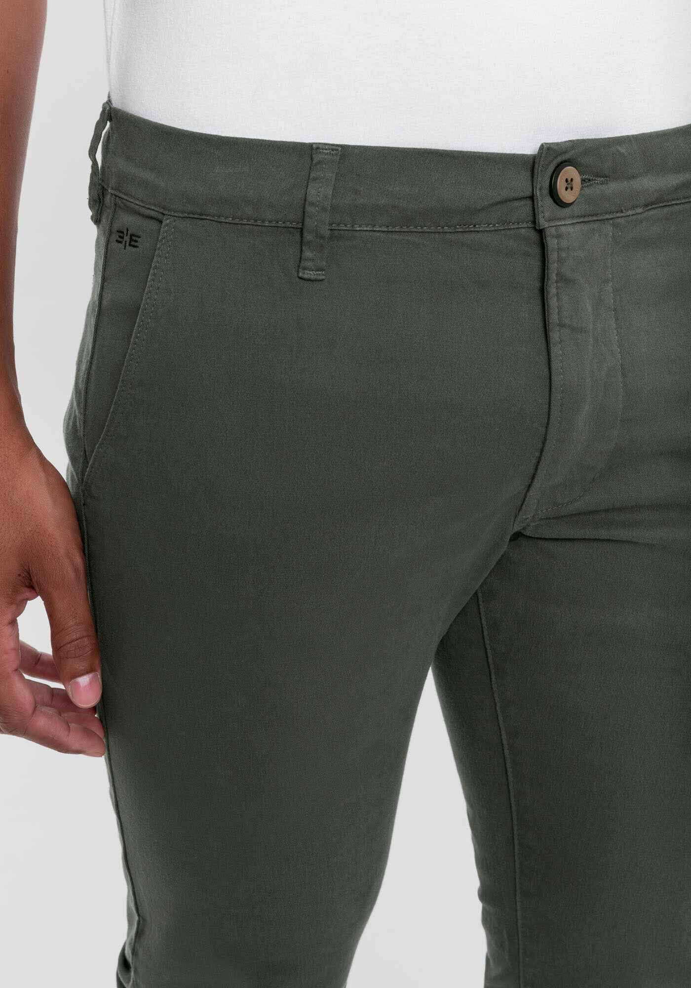 Cal&ccedil;a Slim Turbofan Em Sarja Com Elastano, VERDE FURIA, large.