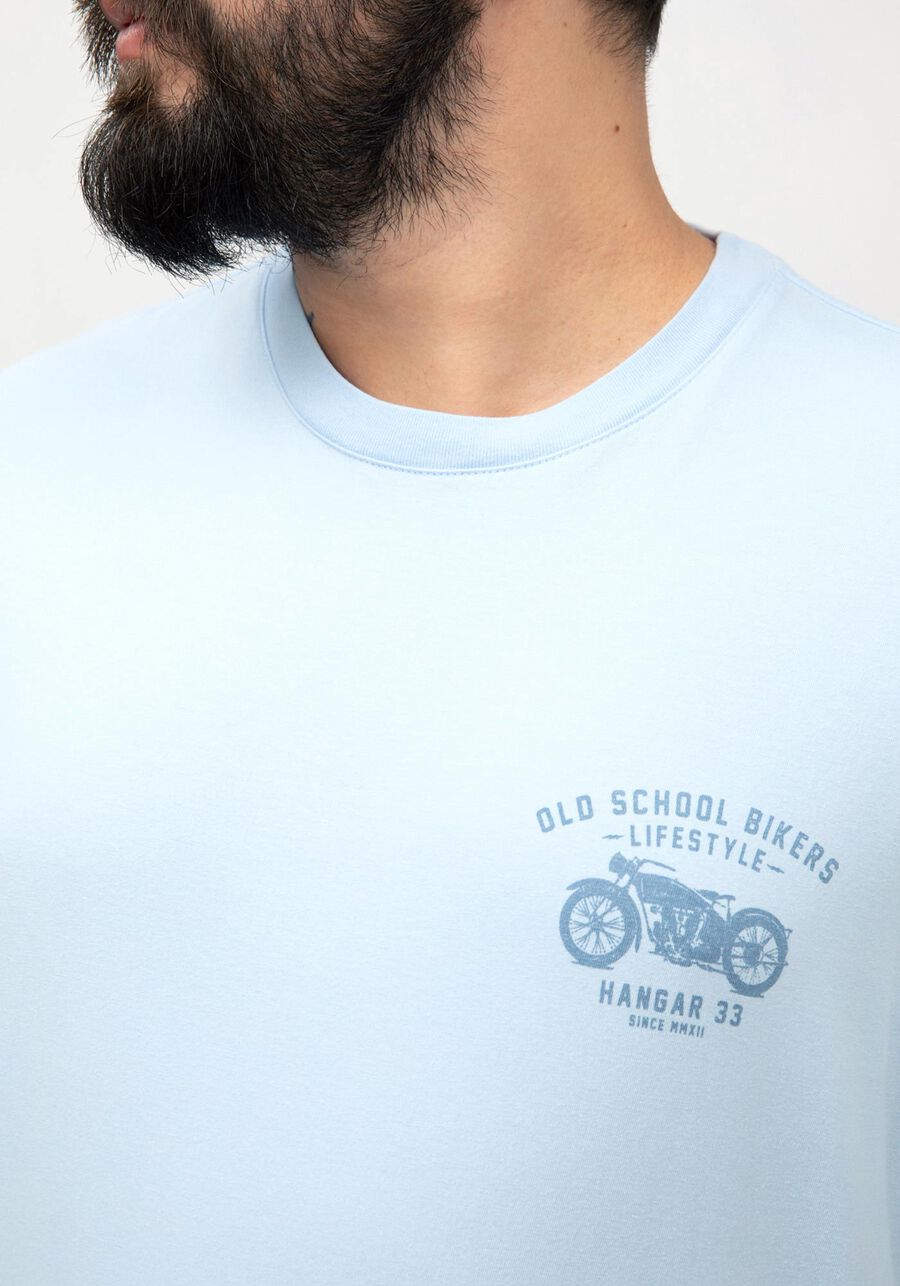 Camiseta Masculina Big & Tall em Malha com Estampa, AZUL BRIGHT. Camiseta Masculina Big & Tall em Malha com Estampa, AZUL BRIGHT, large.