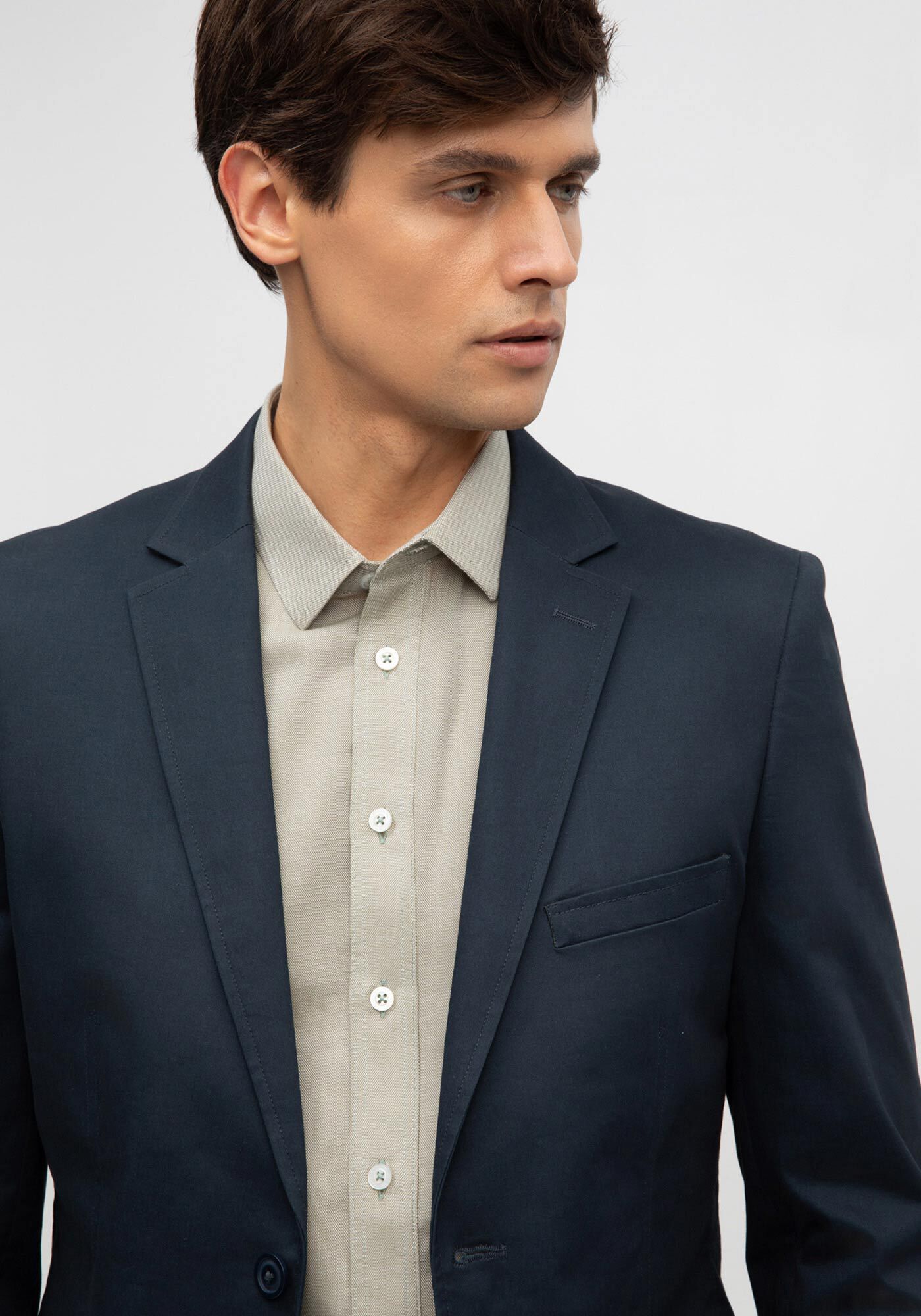 Blazer Comfort Em Sarja Com Elastano, MARINHO ACTION, large.