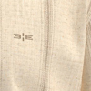 Camisa De Mangas Longas Em Tecido Com Linho, VERTICAL OCRE, swatch.